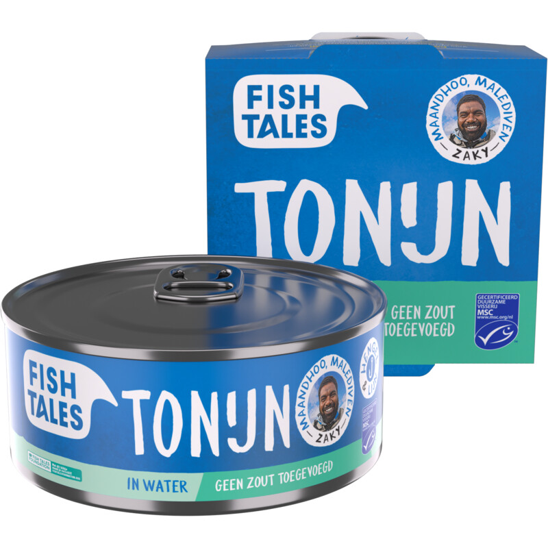 Fish Tales Tonijn in water zonder toegevoegd zout
