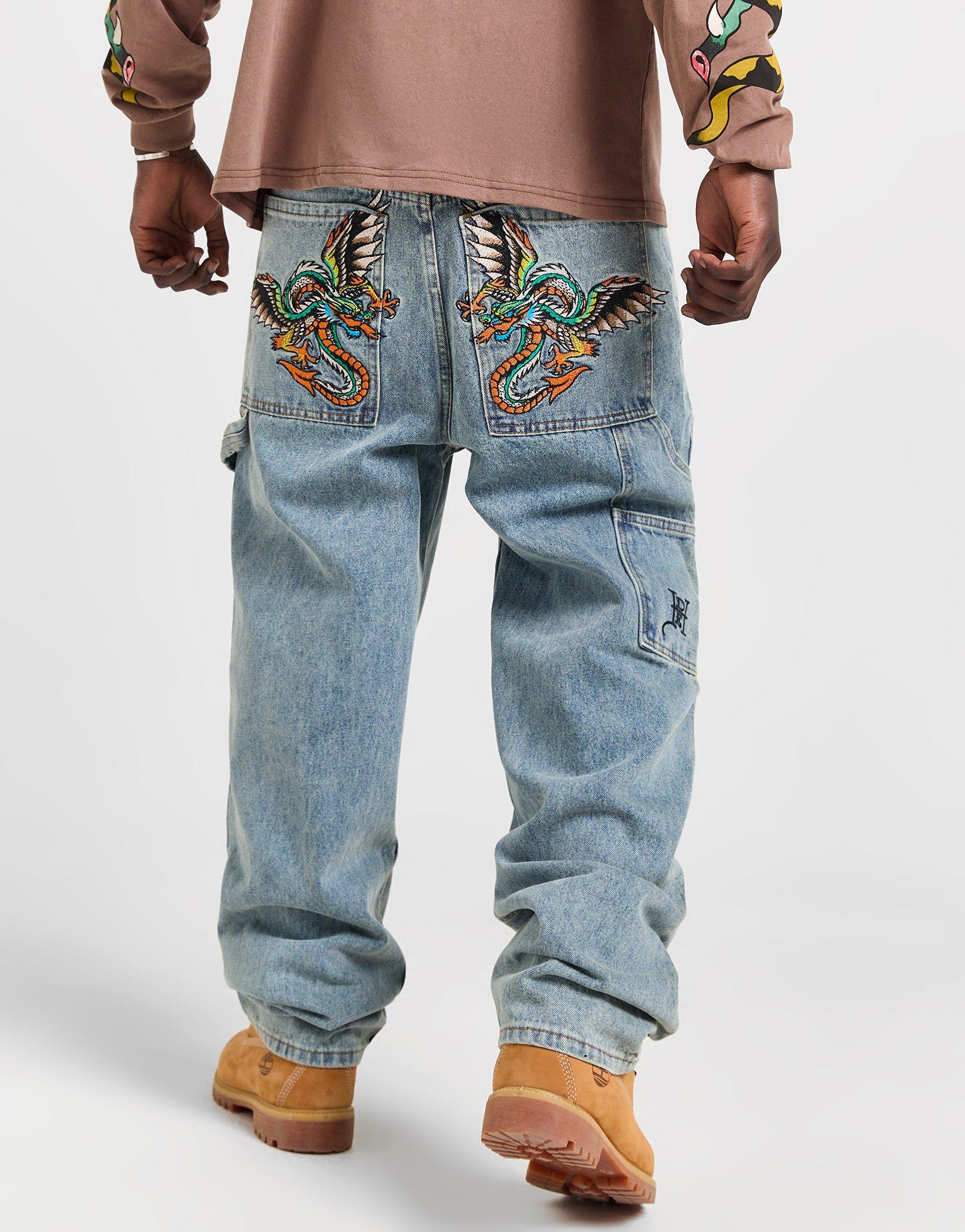 Ed Hardy Jean Dragon Carpenter Homme