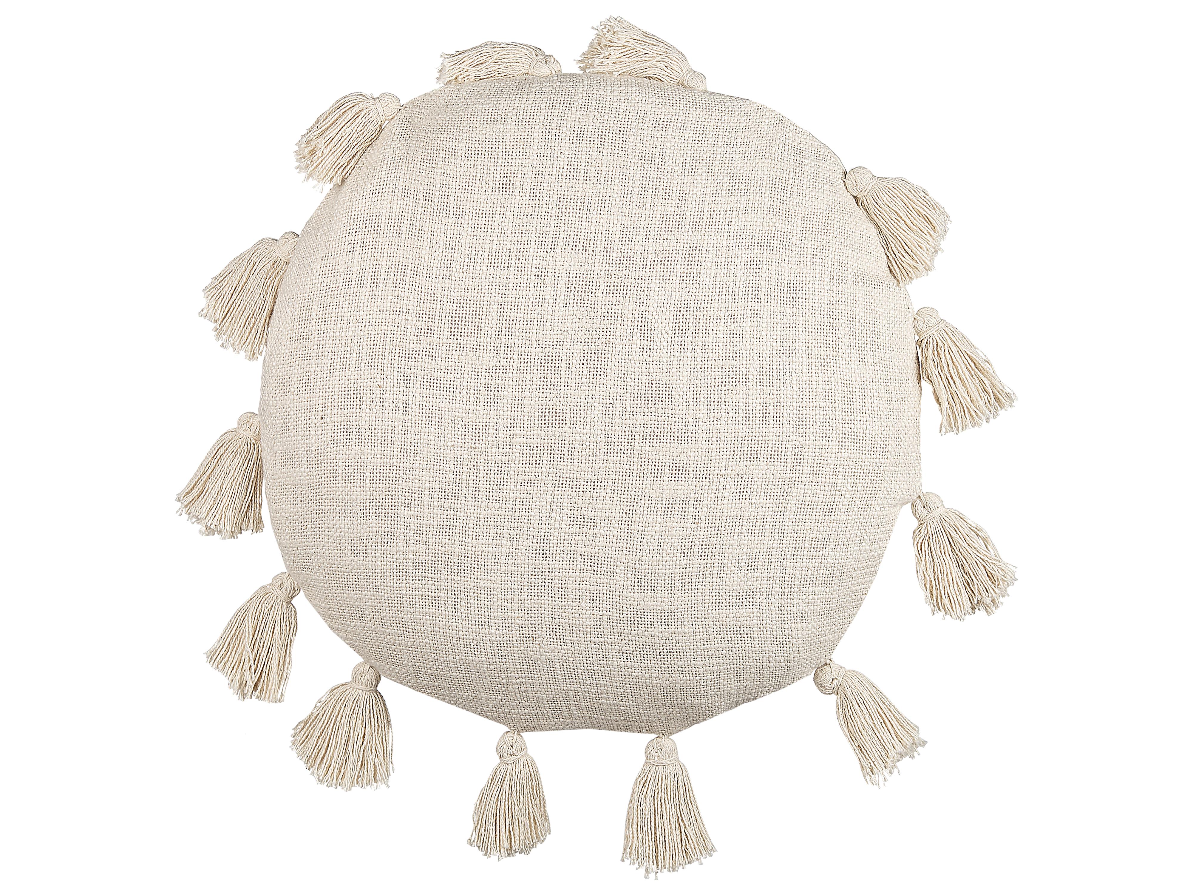 Sierkussen MADIA Katoen 45 x 45 cm Lichtbeige effen