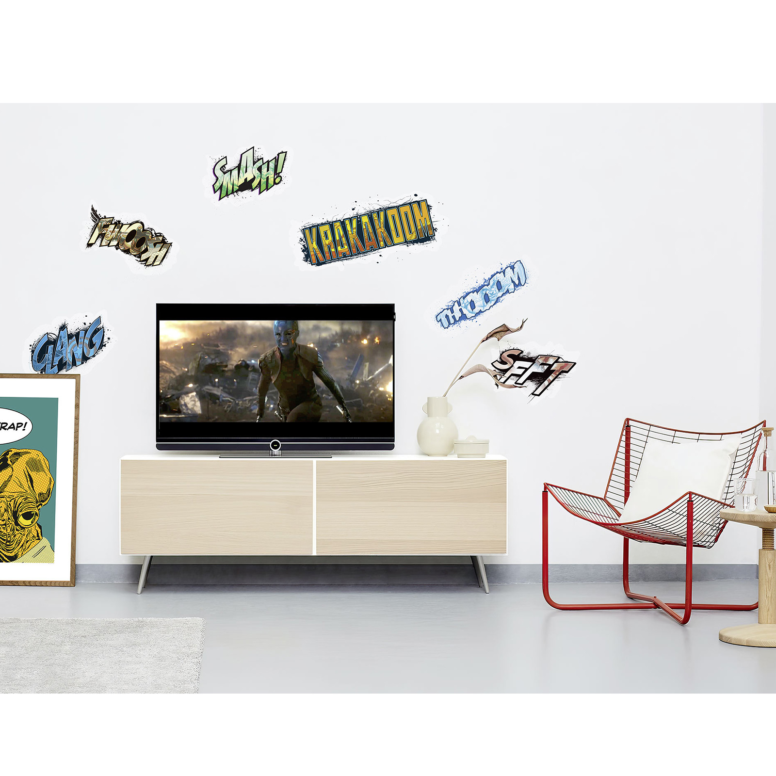 Wandtattoo AVENGERS SOUNDS - bunt - 50x70 cm