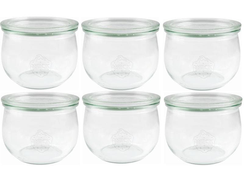 Weck Einmachglas 500 ml, 6 Stück Einmachgläser Set mit Deckel