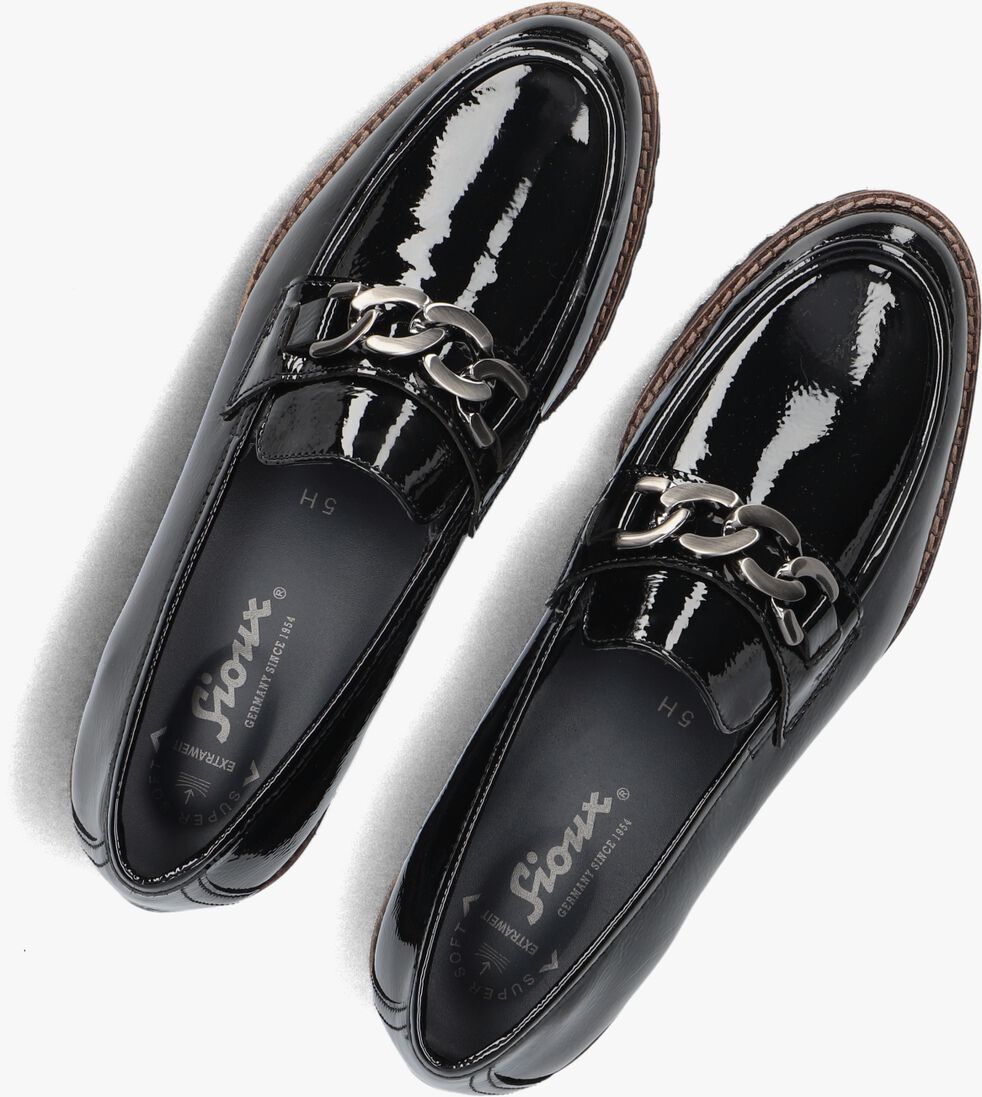 zwarte sioux loafers meredith