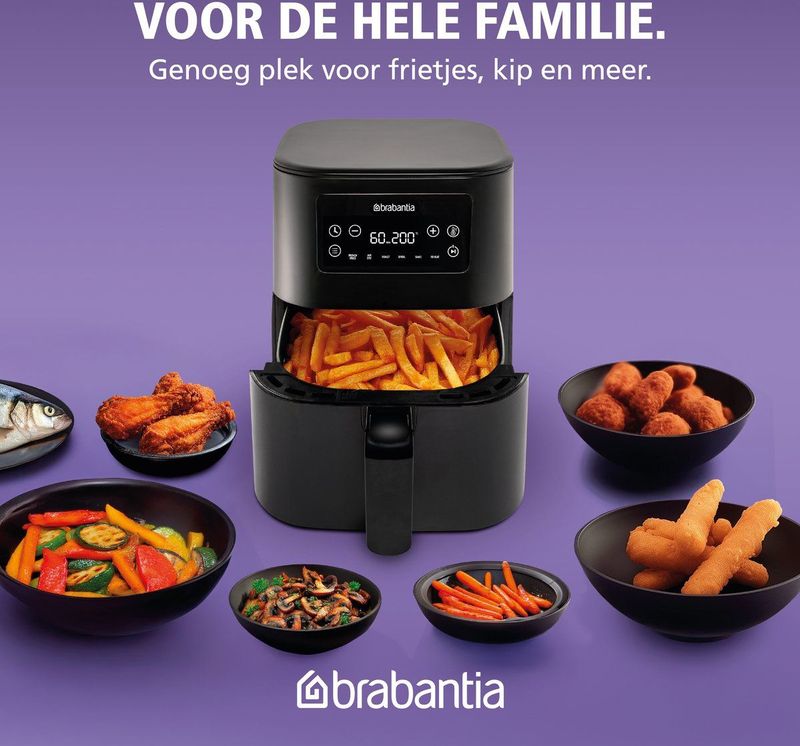 Brabantia - Airfryer - 5.7 Liter - Zwart - 1700 Watt