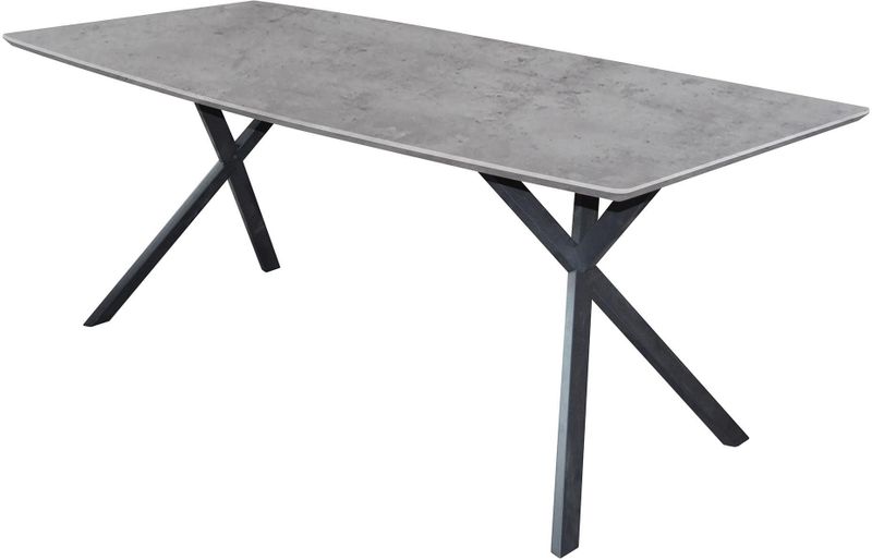Hoyz - Eettafel - Ovaal - Betonlook - Staal - 160x90cm