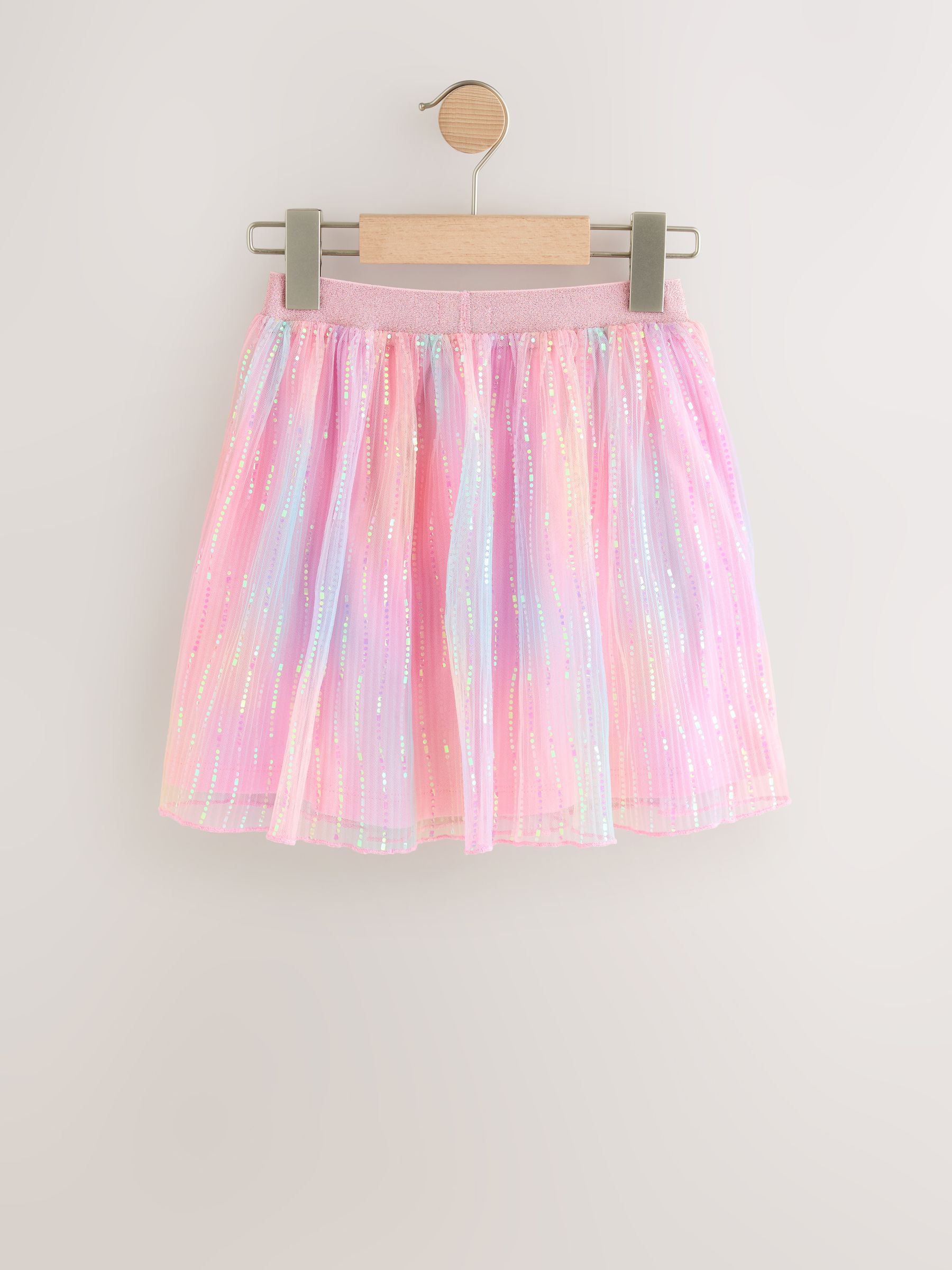 Pink Rainbow Sparkle - Rok met elastische taille (3-16jr)