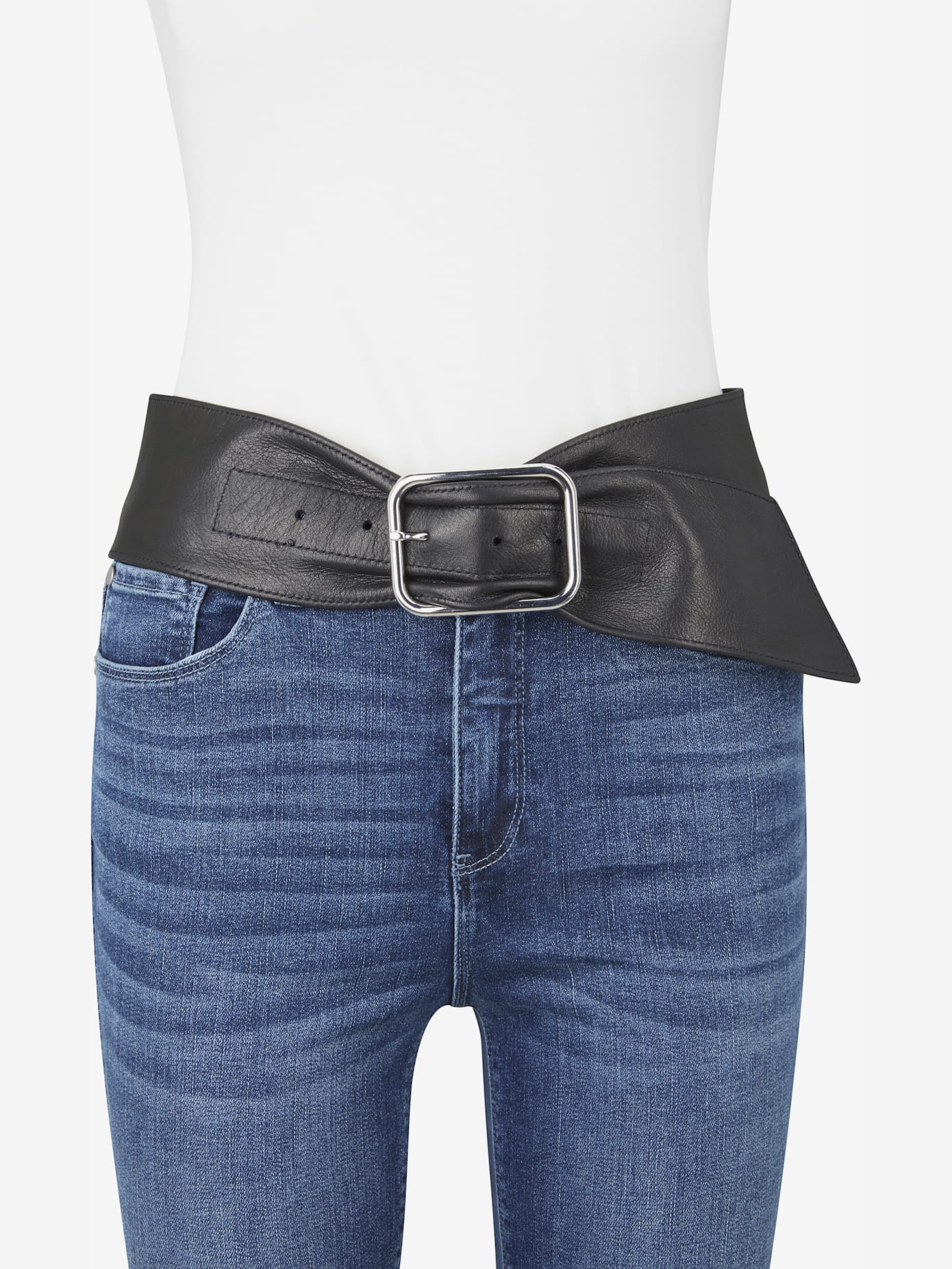 Ceinture boucle métallique décorative