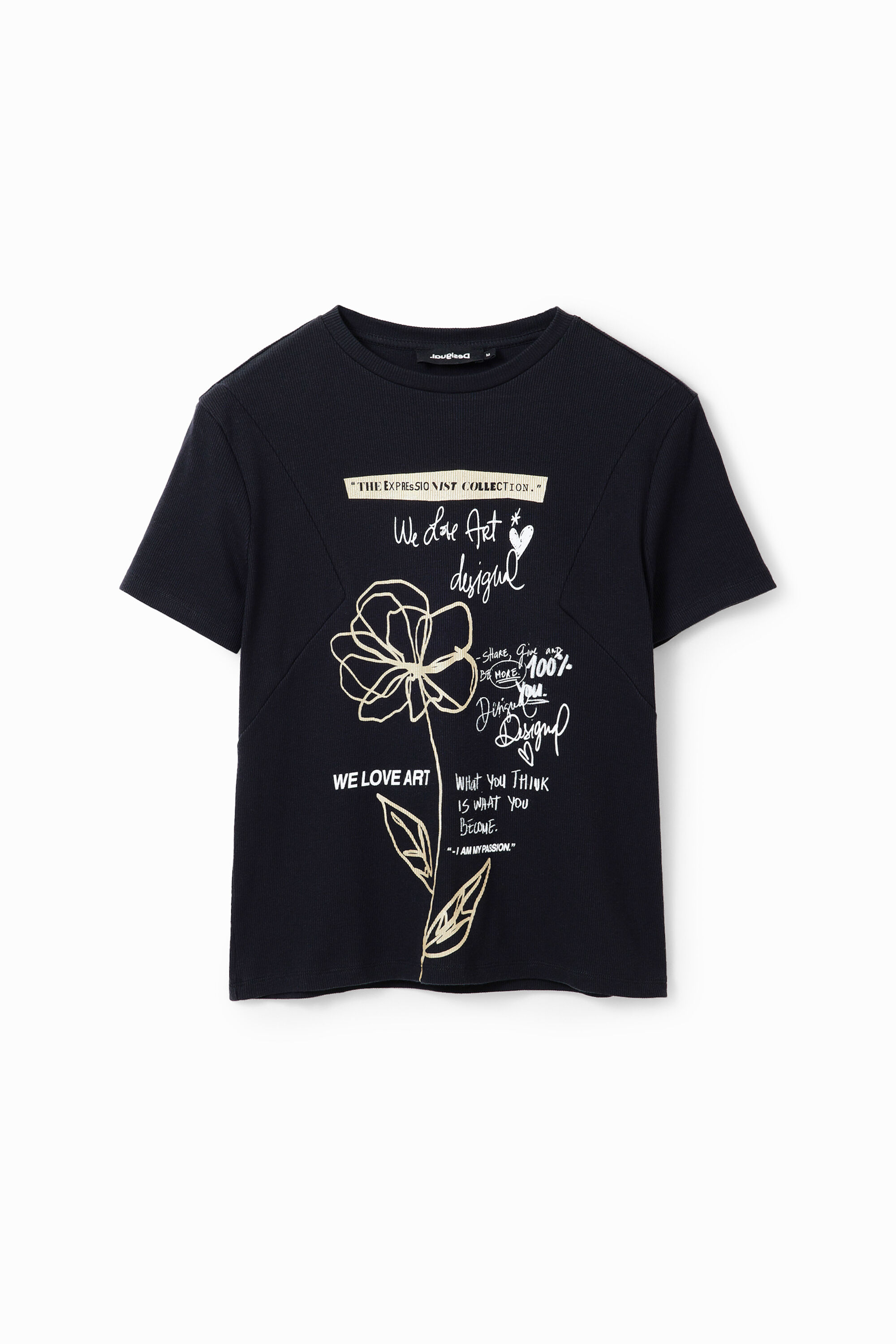 T-shirt fleur messages