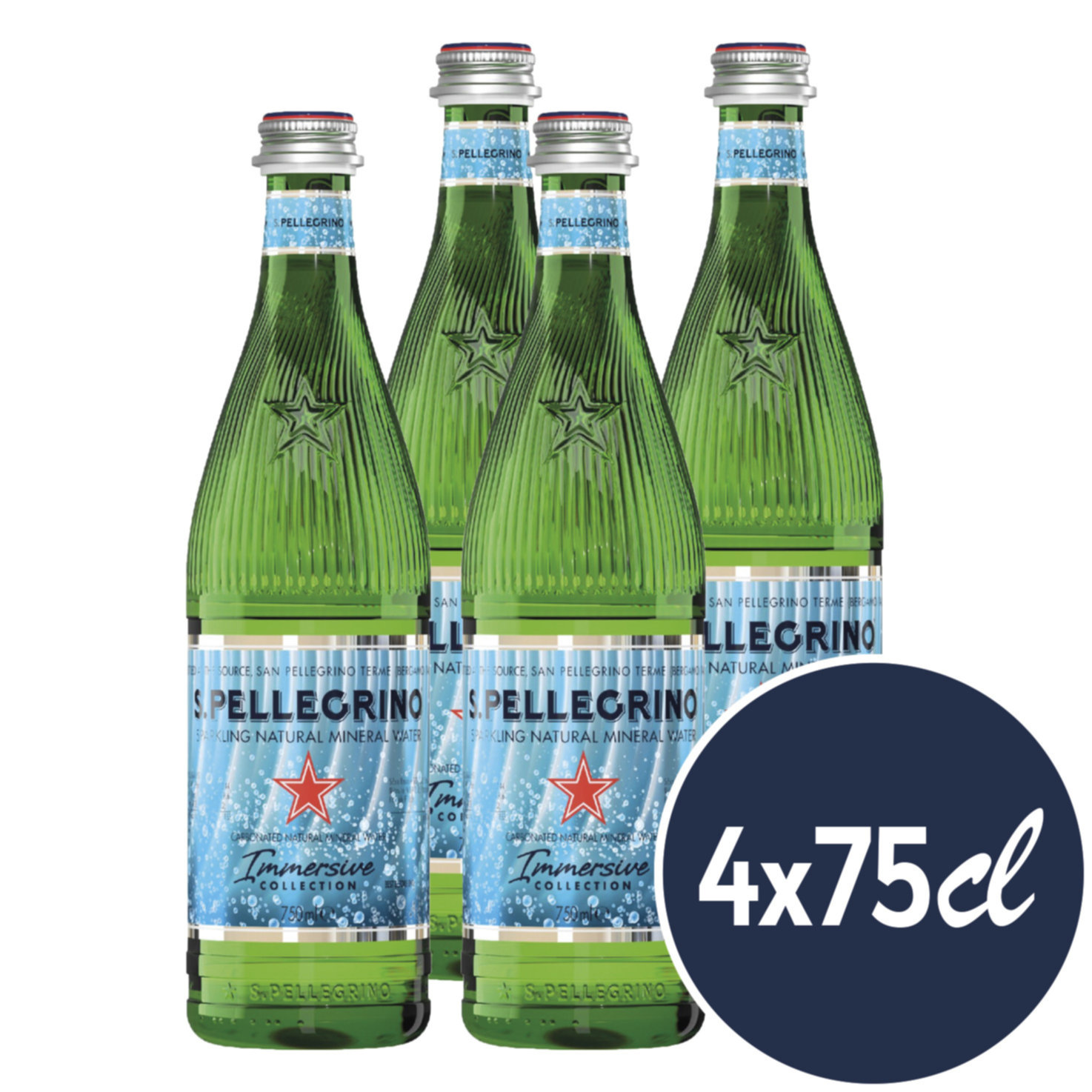 San Pellegrino mit Kohlensäure 4x 75cl -4x 75cl