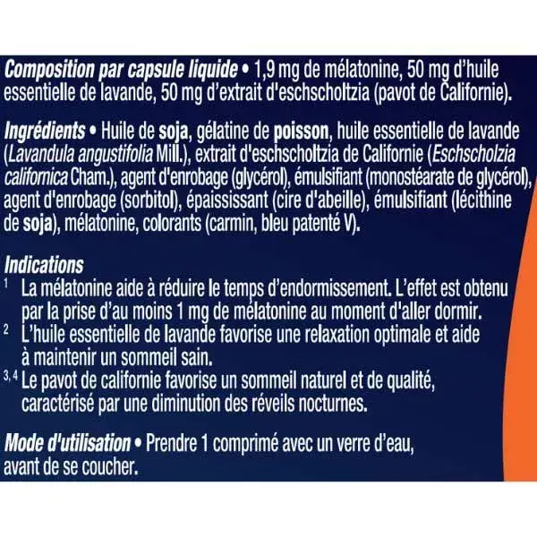 Valdispert Sommeil 4 Actions 1,9mg Mélatonine Lot de 3 x 30 gélules
