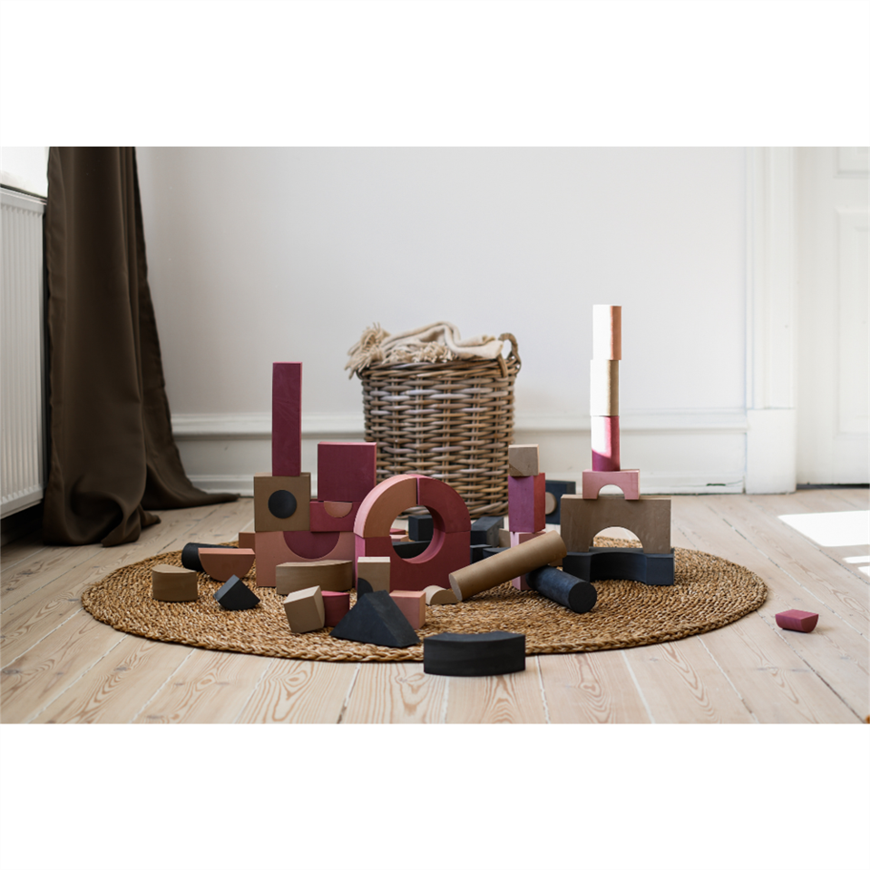 BabyTrold - Byggeklodser i skum - Dusty Rose