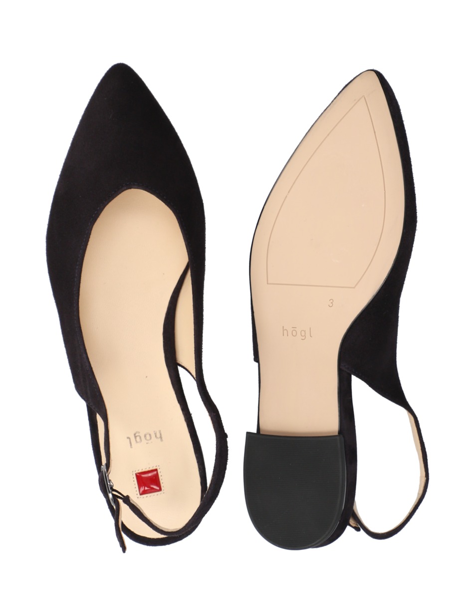 Veloursleder Slingpumps