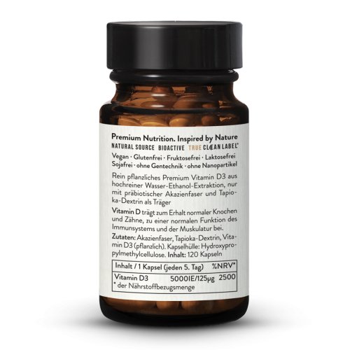 Sunday Natural Products  Vitamin d3 kapseln 5.000IE Hochdosiert & vegan
