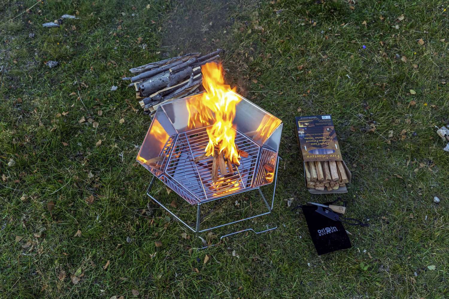 Origin Outdoors Hexagon Grill und Feuerschale 40 x 45 cm