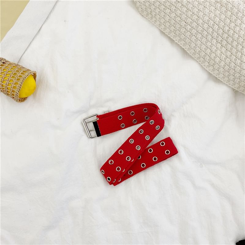 Carmola - Unisex canvas riem met dubbele ogen in 7 kleuren