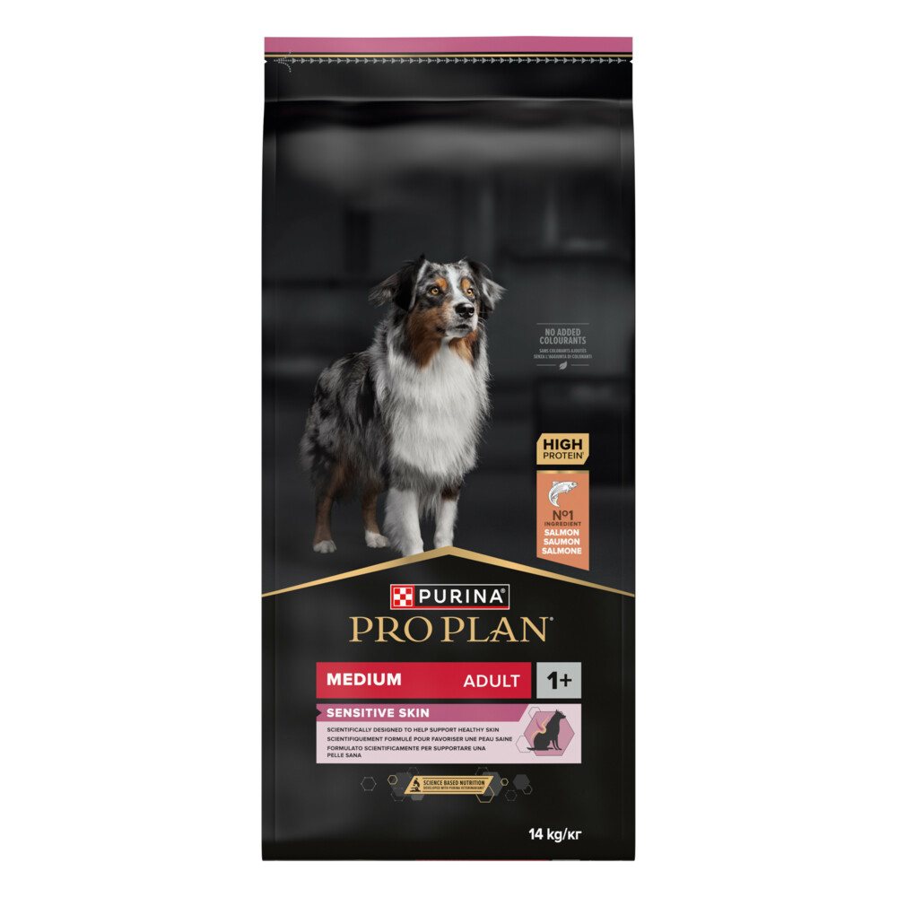 Pro Plan Adult Medium Sensitive Skin Zalm14 kg
