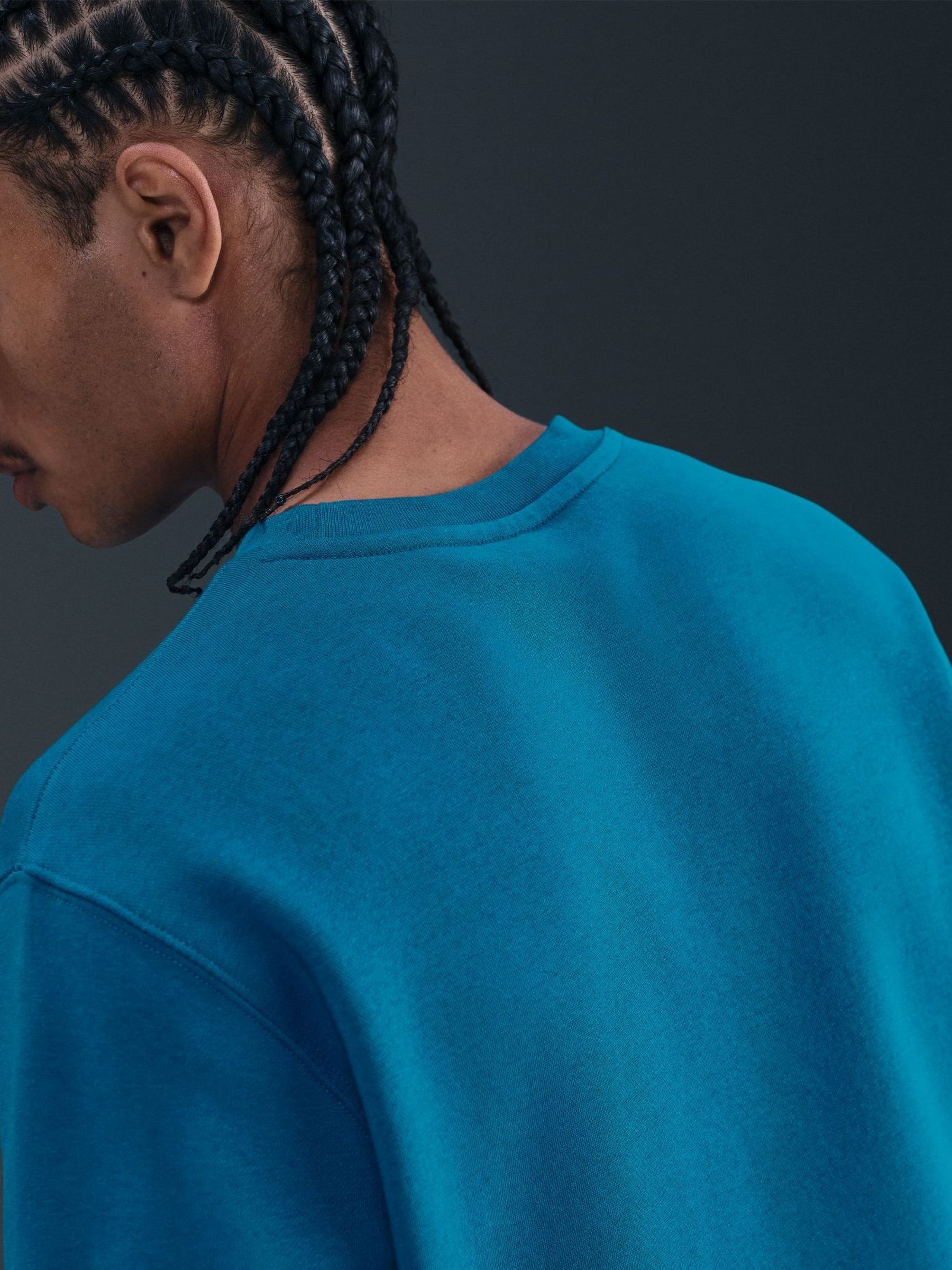 Abyss-blauw - Nike Club sweatshirt met ronde hals