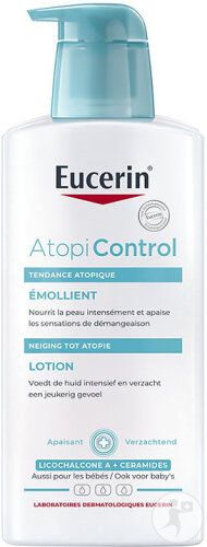 Eucerin AtopiControl Émollient Lotion Peau Sèche À Tendance Atopique Flacon Pompe 400ml