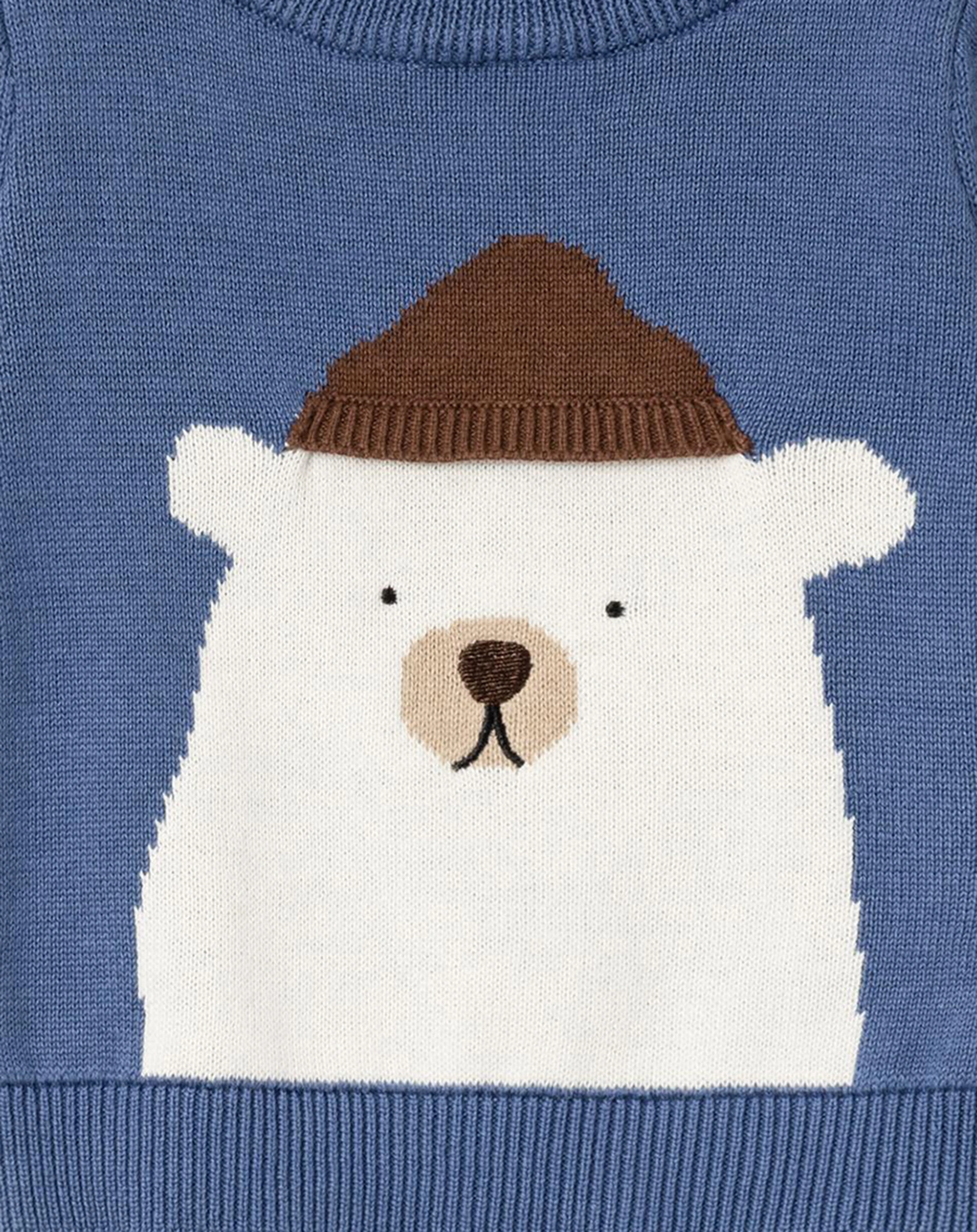 Strickpullover NBMSENIS POLAR BEAR in bijou blue