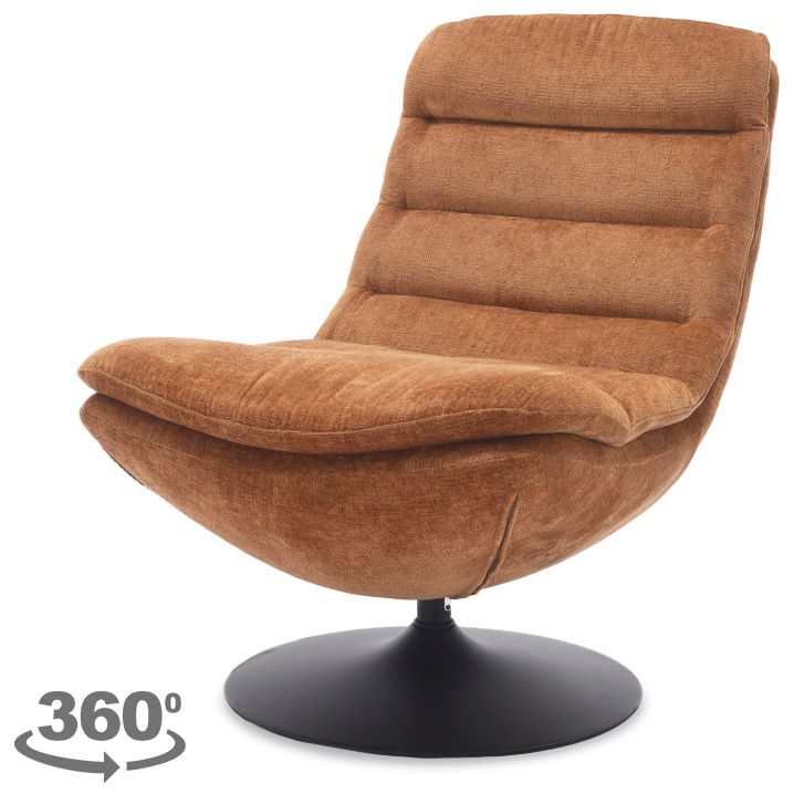 Fauteuil Caramel Brown Marano B77 x D100 x H95 cm