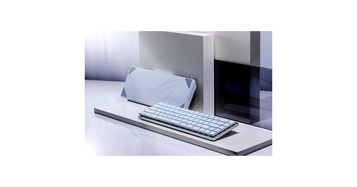 ASUSROG Falchion RX Low Profile, gaming toetsenbord  (Wit, US lay-out, ROG RX Red, RGB leds, 65%, Bluetooth / 2.4GHz / USB)