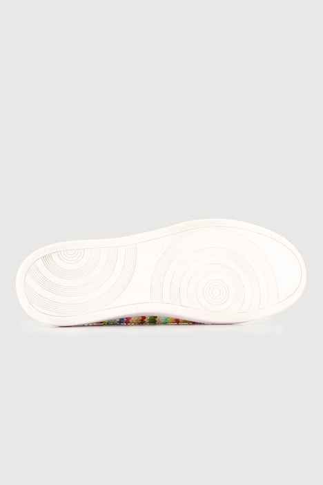 Raffia-Sneaker, Materialmix, Wechselfußbett, Weite H