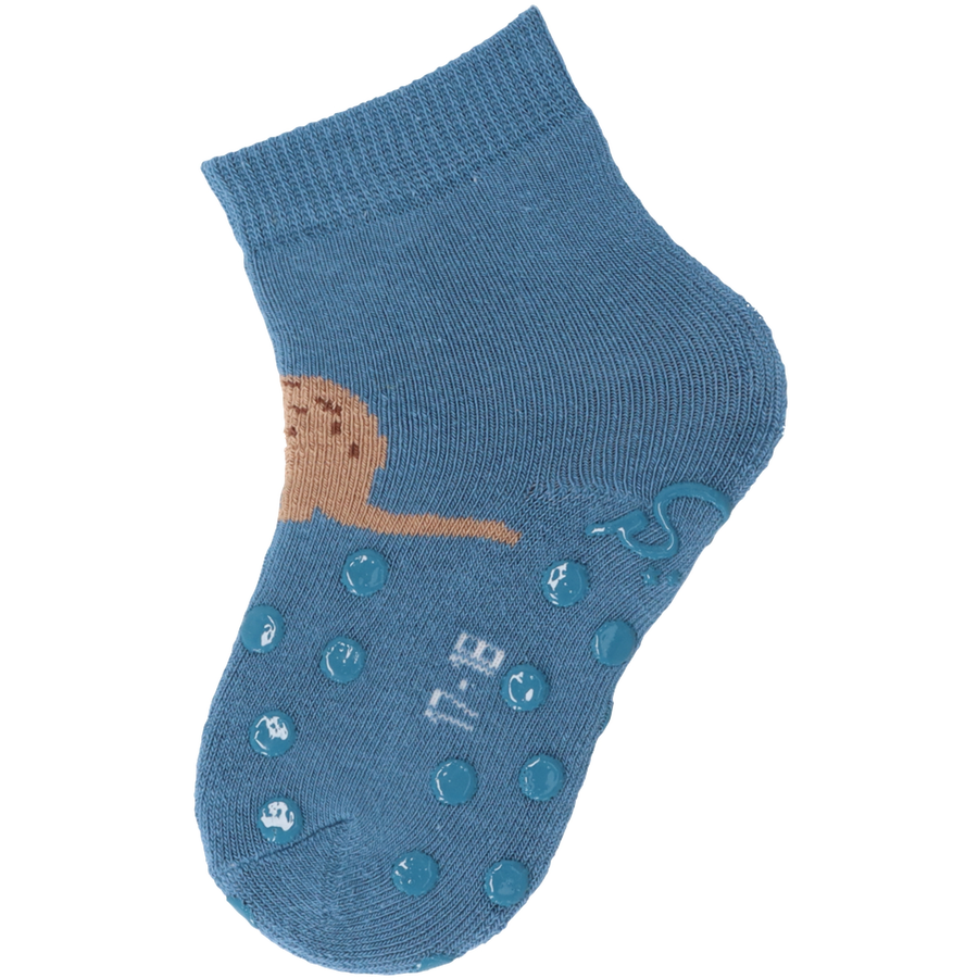 Sterntaler ABS-Krabbelsocken DP Känguru mittelblau