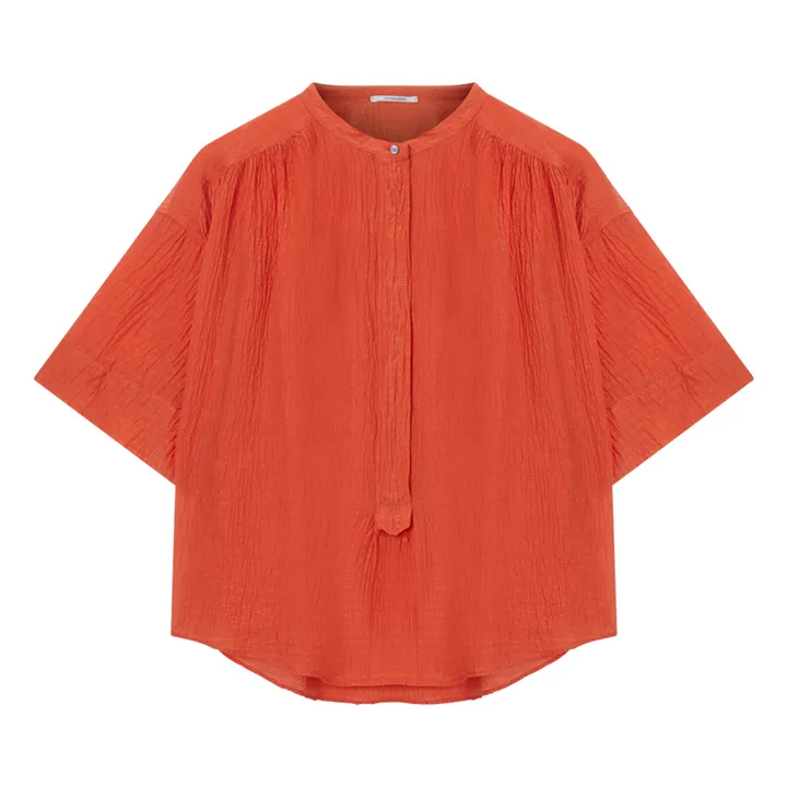 Pomandère Blouse Coton et Soie | Orange
