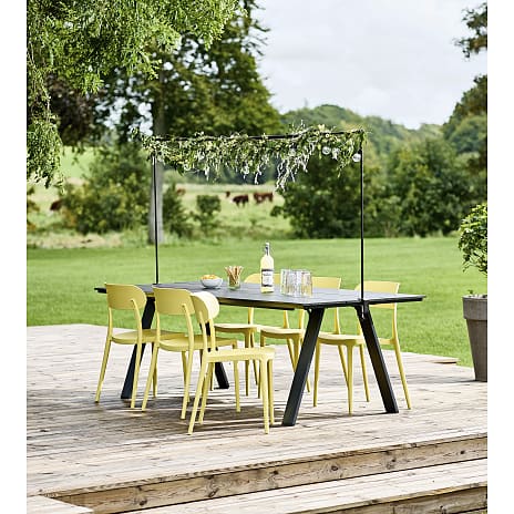 New York bord med 6 Preston stole - gul