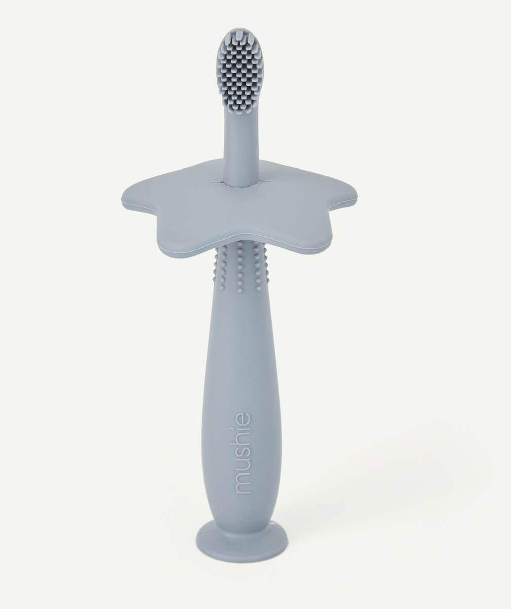MUSHIEBROSSE À DENTS EN SILICONE ÉTOILE GRISE BÉBÉ