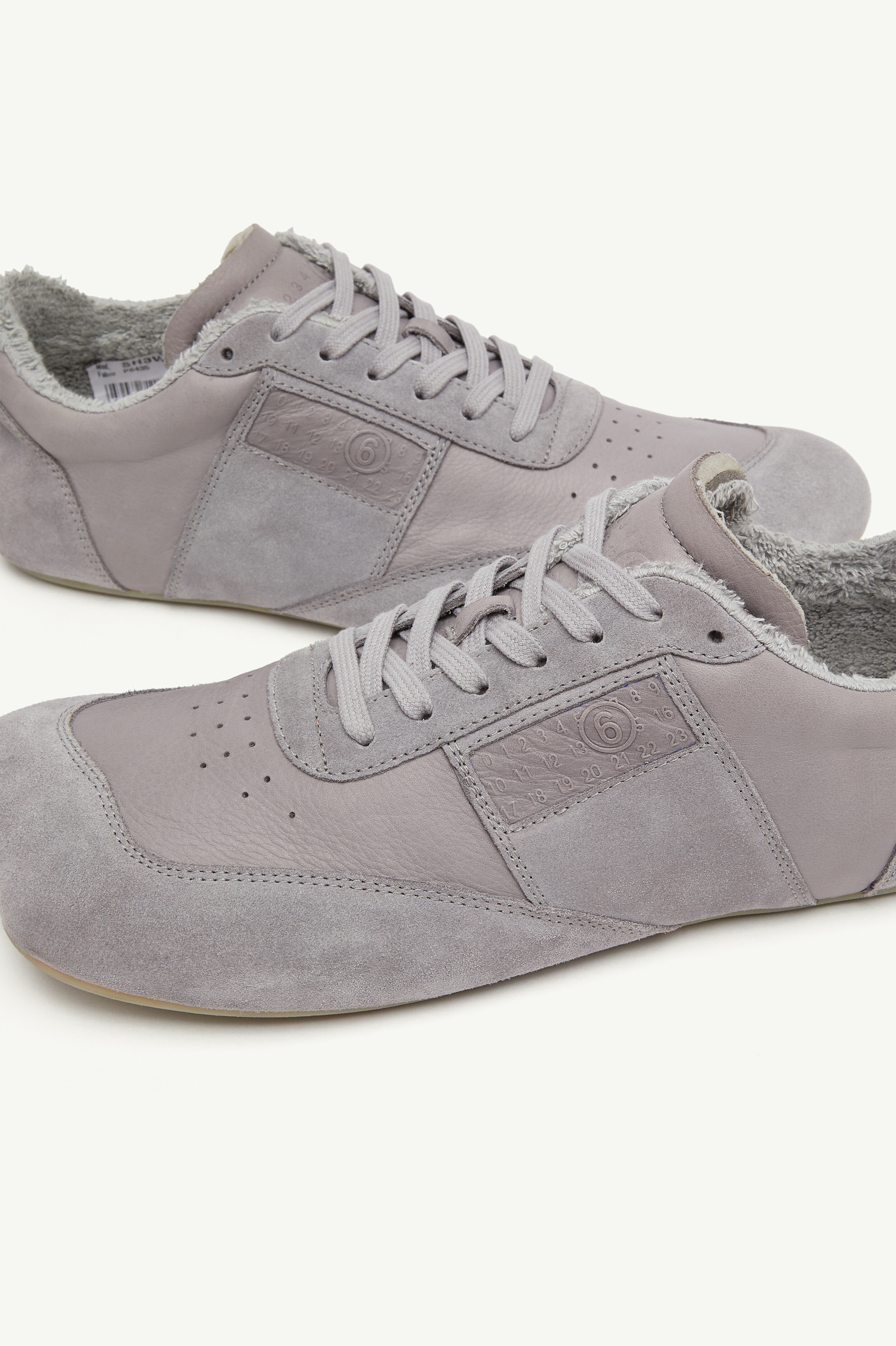 Sneakers Anatomic en cuir de veau pour femme | MM6 Filigrane argenté