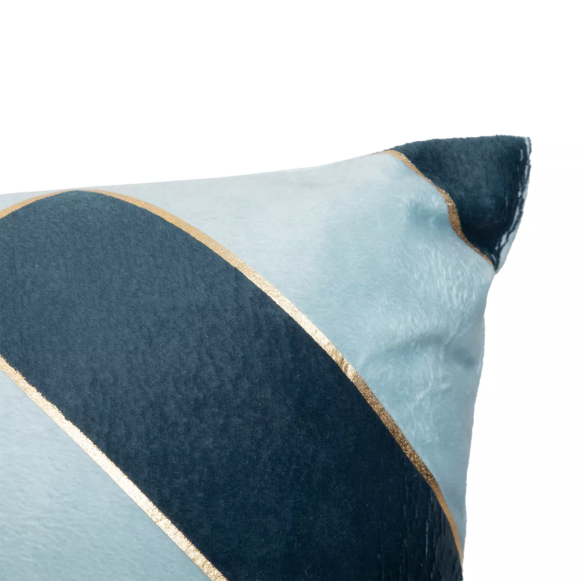 Coussin rectangulaire velours (30 x 50 cm) Nelya Bleu
