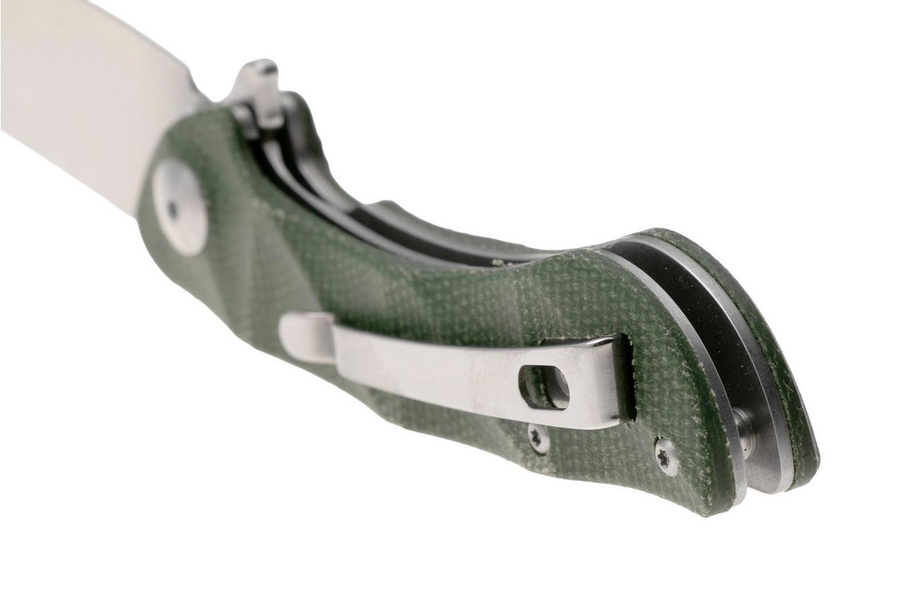 Black Fox Dripper BF-771-MOD Stonewashed VG10, Green Micarta, zakmes