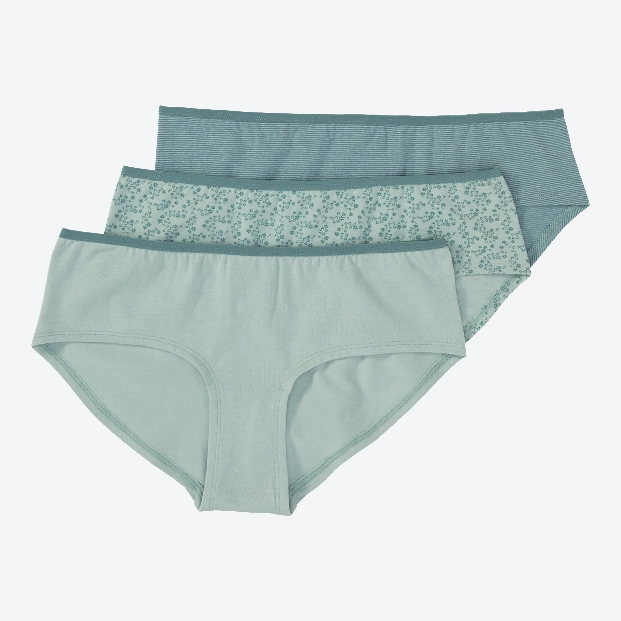 Damen-Panty mit Blümchen-Muster, 3er-Pack