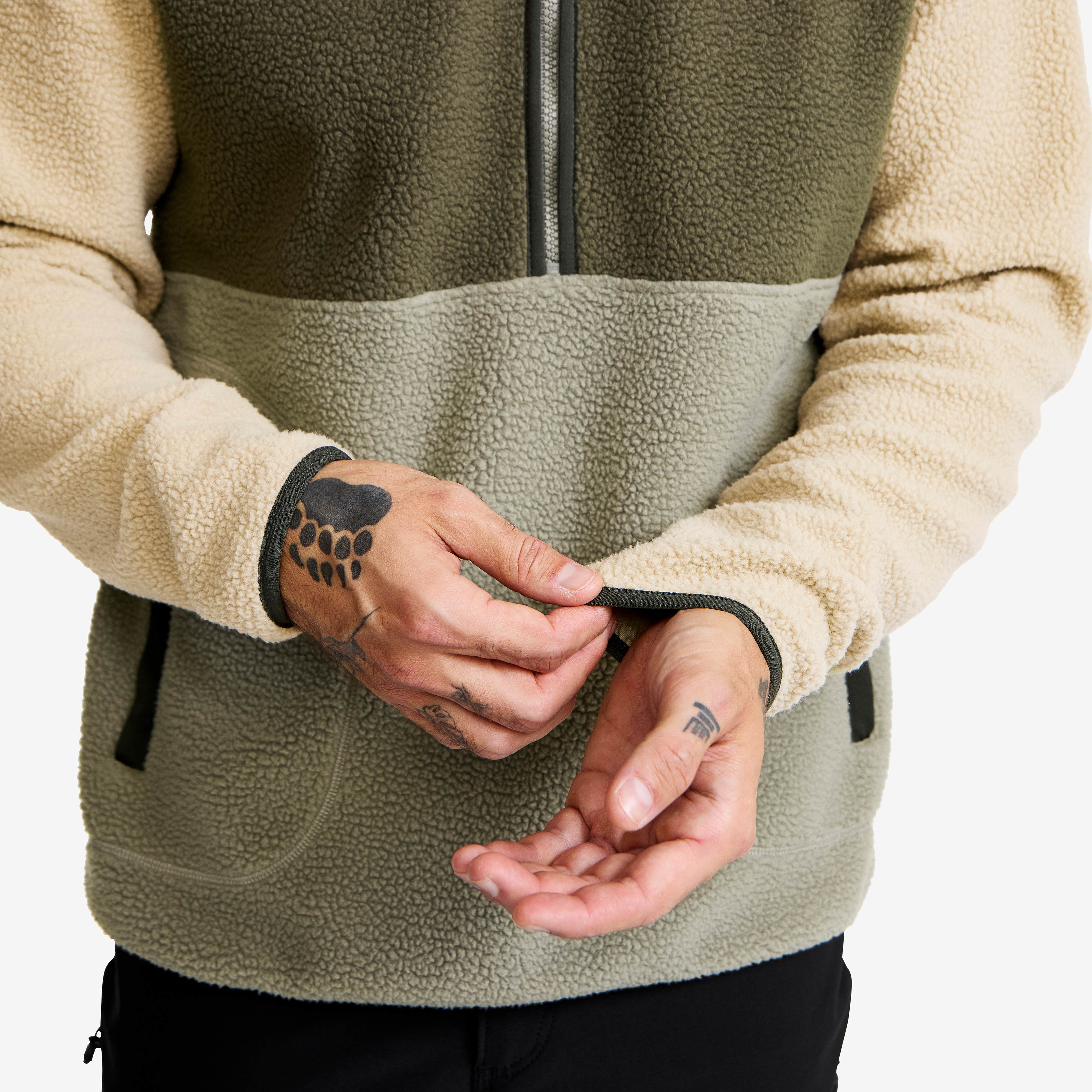 Canyon Half-zip Pile Fleece Herre Grape Leaf/Eucalyptus