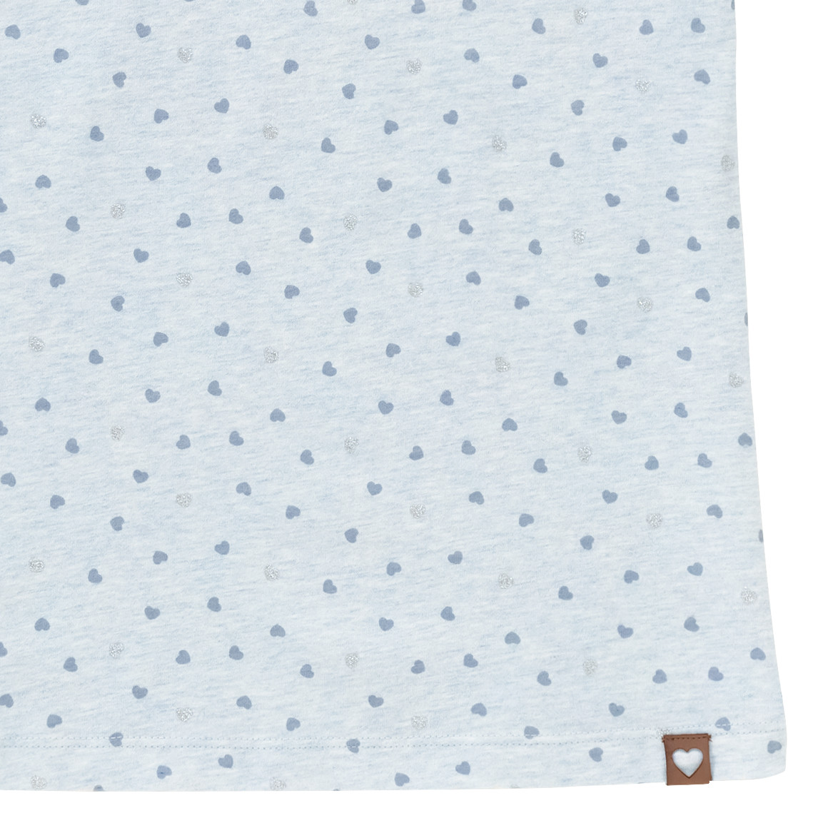Yigga Mädchen T-Shirt mit Herzen hellblau