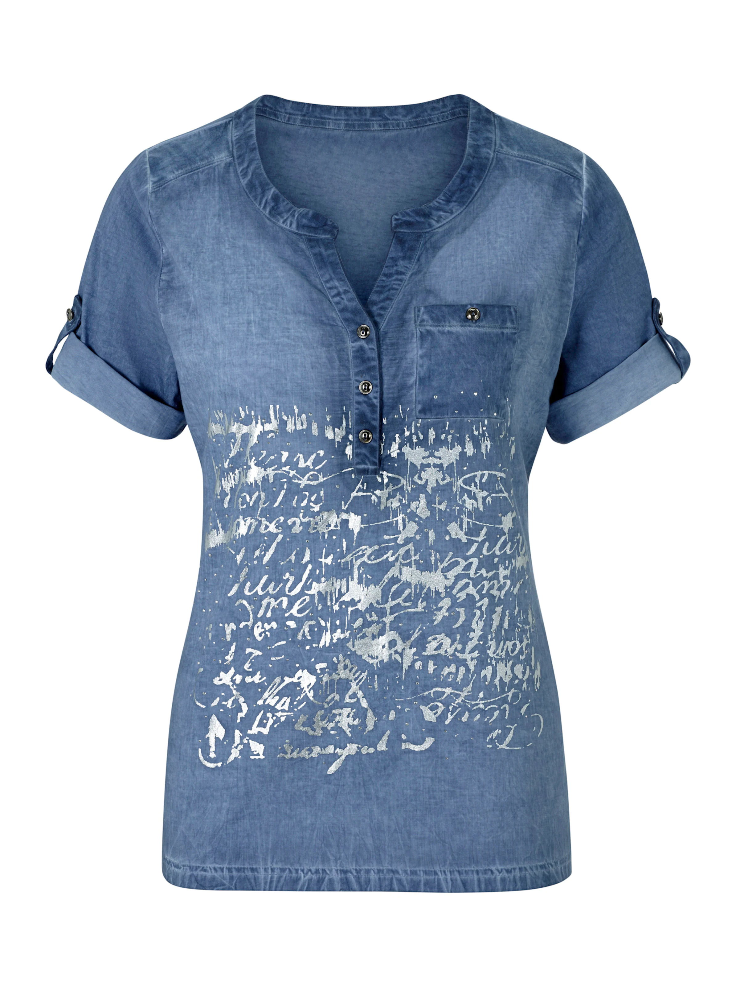 Blusenshirt in blau