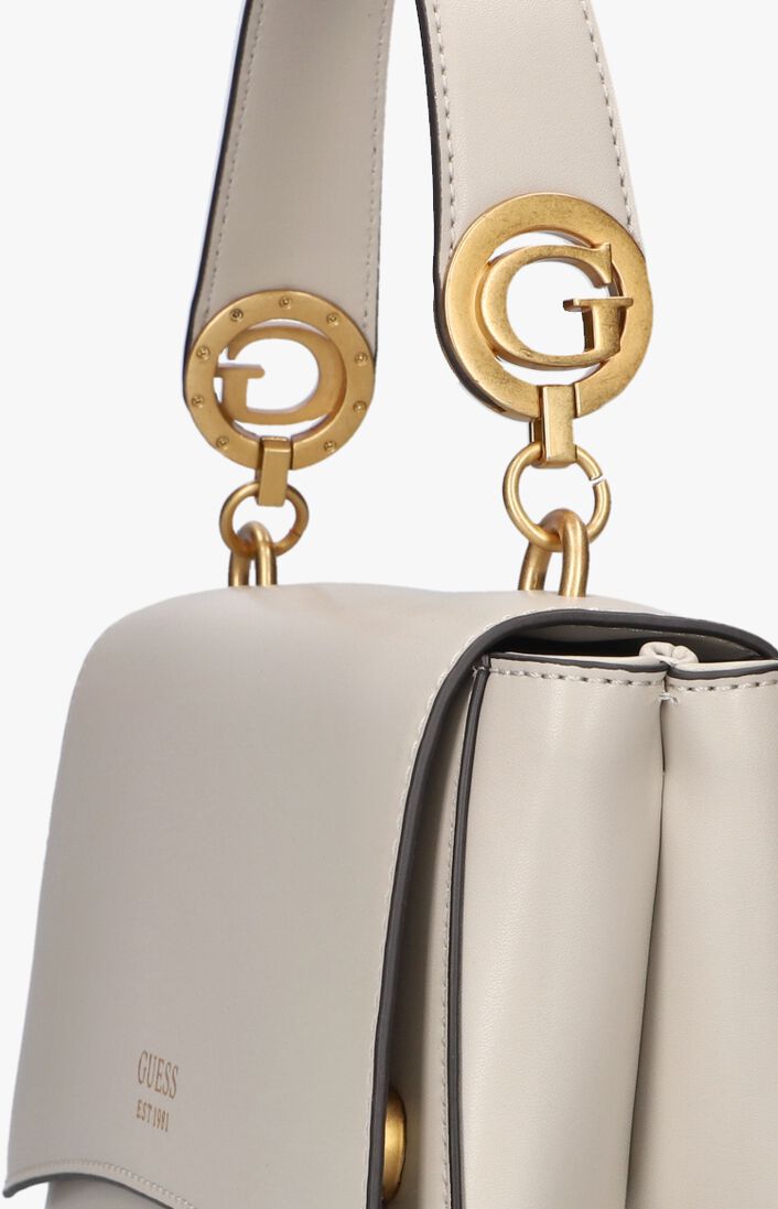 GUESS grijze guess schoudertas masie top handle flap