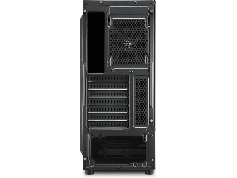 Sharkoon PC-Gehäuse RGB Slider Schwarz Stylischer Gaming-Mid-Tower mit Sichtfenster und RGB-LED-Streifen