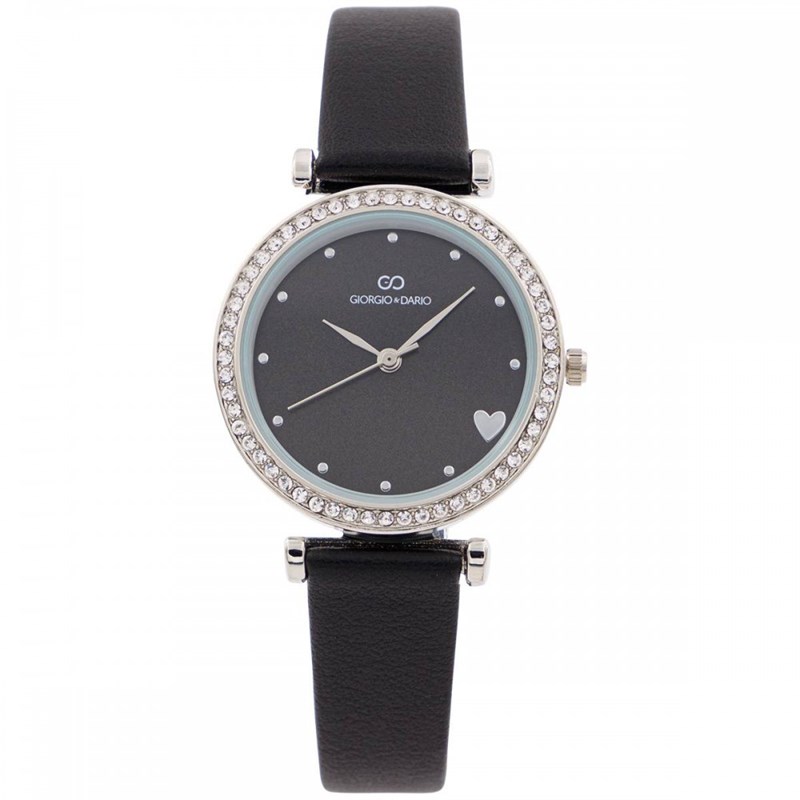 Montre Femme GIORGIO bracelet Cuir Noir