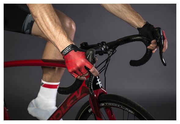 Paire de Gants Courts GripGrab Rouleur Rouge Noir