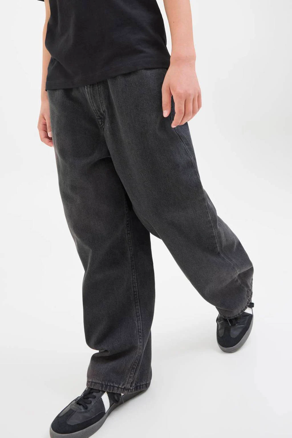 JACK & JONES JUNIOR high waist extra baggy jeans black denim