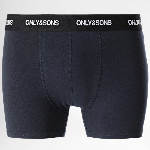 Lot De 3 Boxers Fitz Bleu Bleu Marine