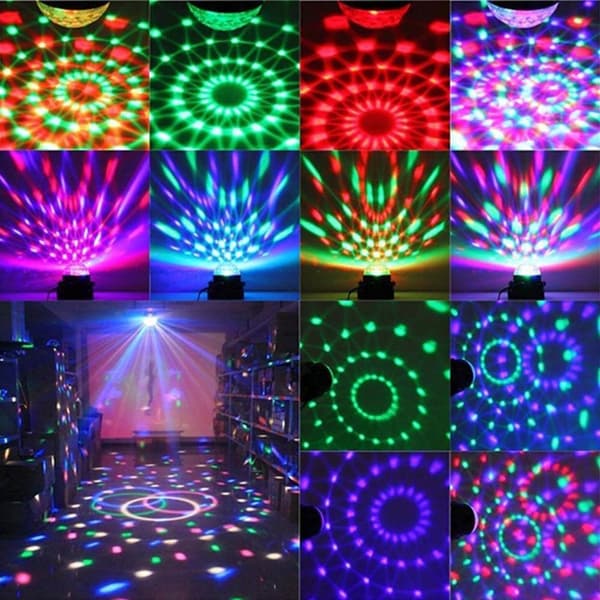 Disco lampe | Disco ball RGB med fjernkontroll og stemmekontroll