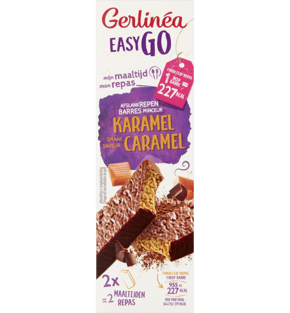 Gerlinéa Easy Go Afslank Maaltijdrepen Karamel (2 x 60 gr)