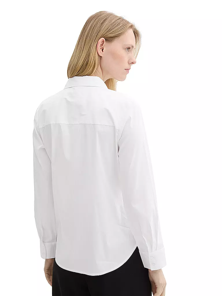 TOM TAILOR Hemdbluse Regular Fit weiss