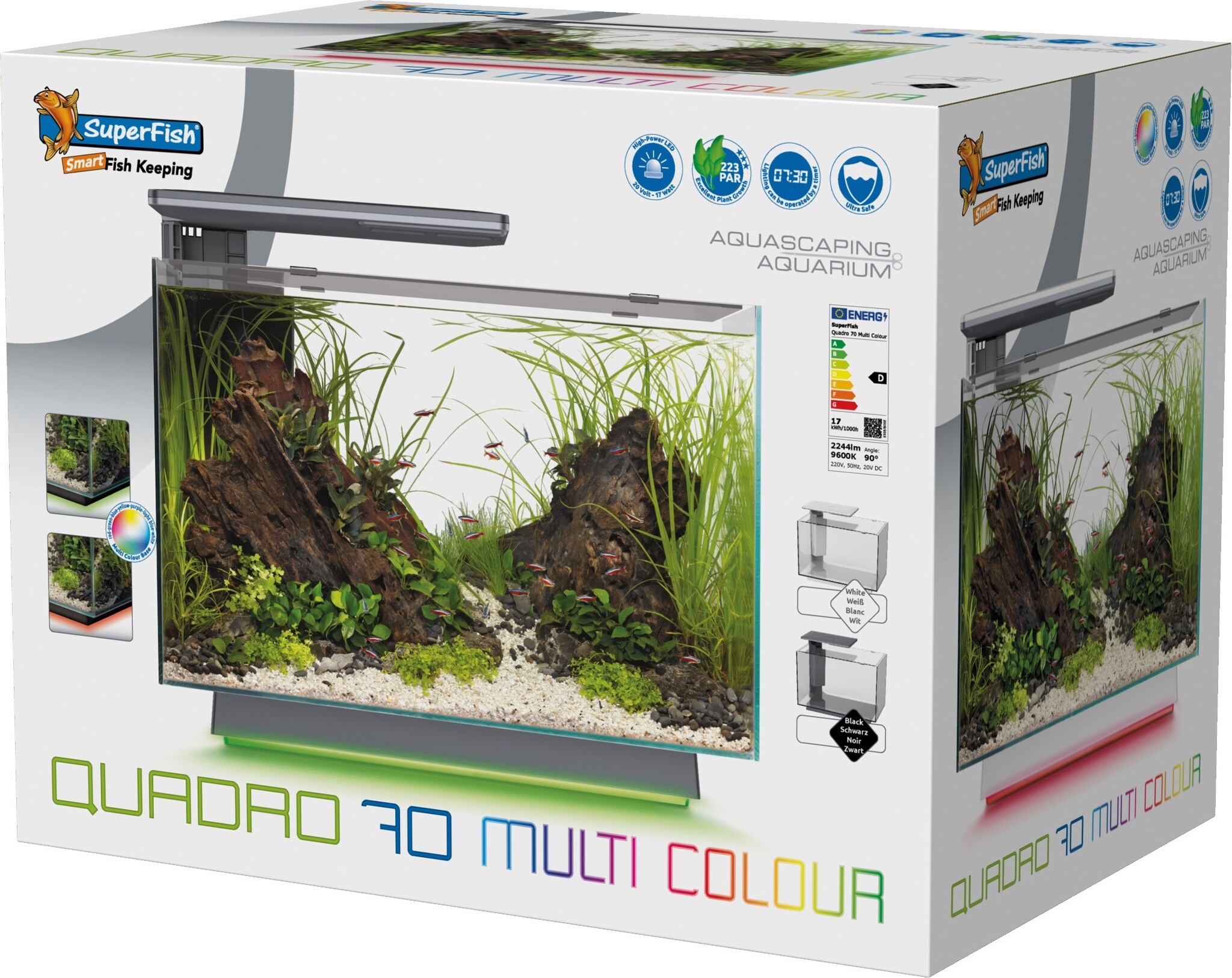Quadro 70 Multi Colour Zwart
