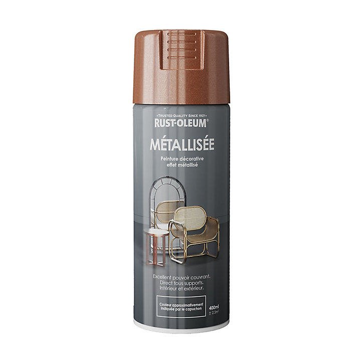 Peinture aérosol effet métallisé Rust-Oleum cuivre 400ml