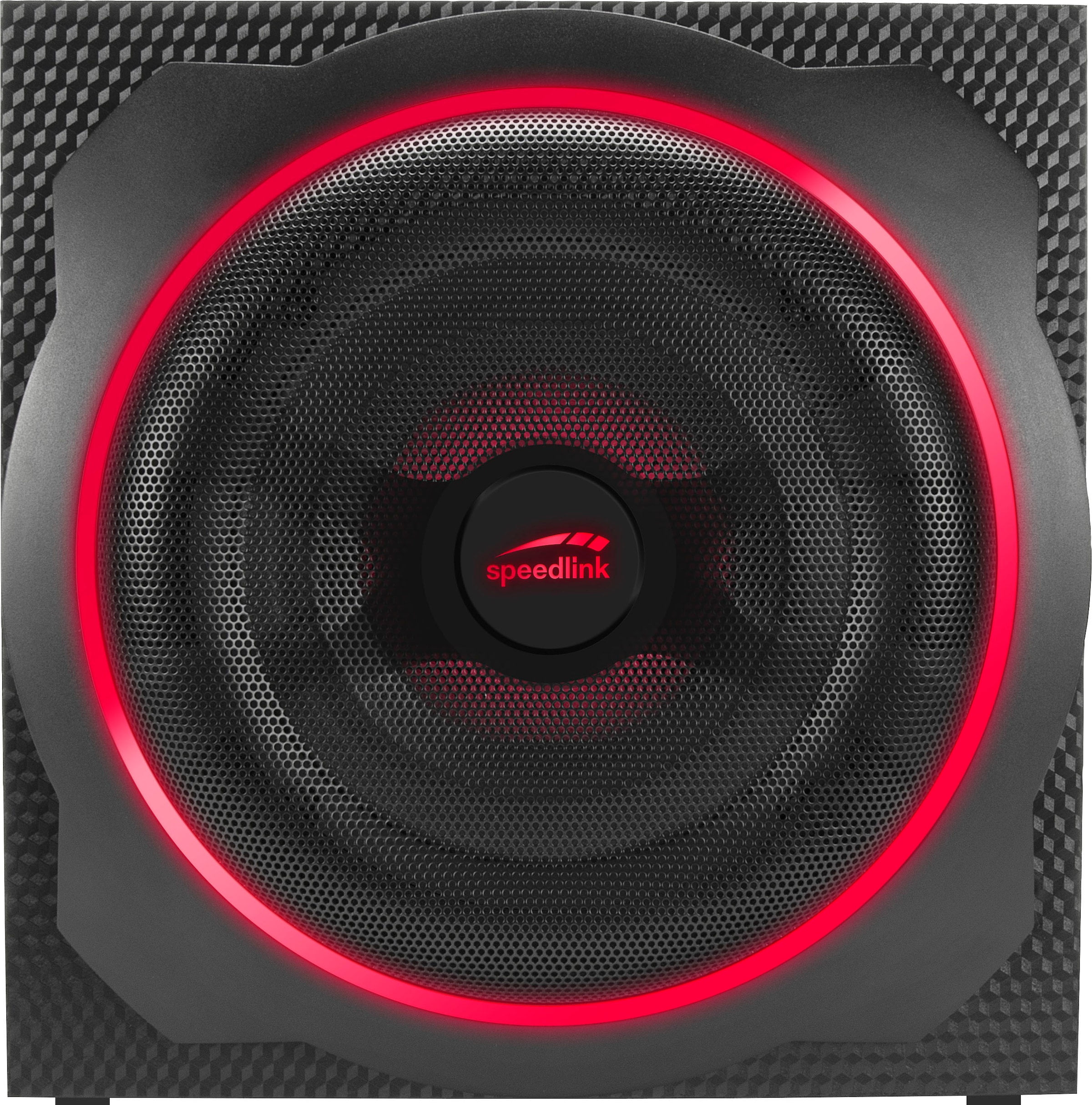 Speedlink 2.1 Soundsystem »GRAVITY CARBON RGB Subwoofer System aus Holz mit Bluetooth« 2.1 (Bluetooth Lautstärkeregelung 120 W) 60 W RMS, 120 W Spitzenleistung, 3,5mm Klinke, AUX, Tischfernbedienung