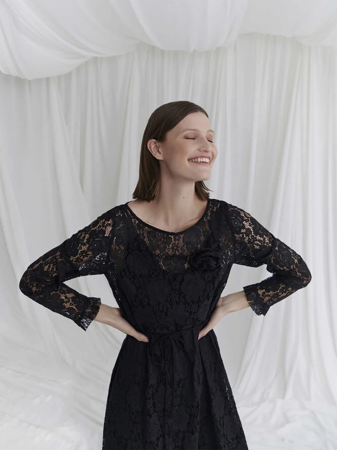 Rosemunde RWDelilah long dress Sort