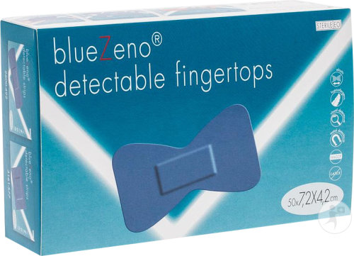 Bluezeno Detectable Fingertops 7,2x4,2cm Pièces 50